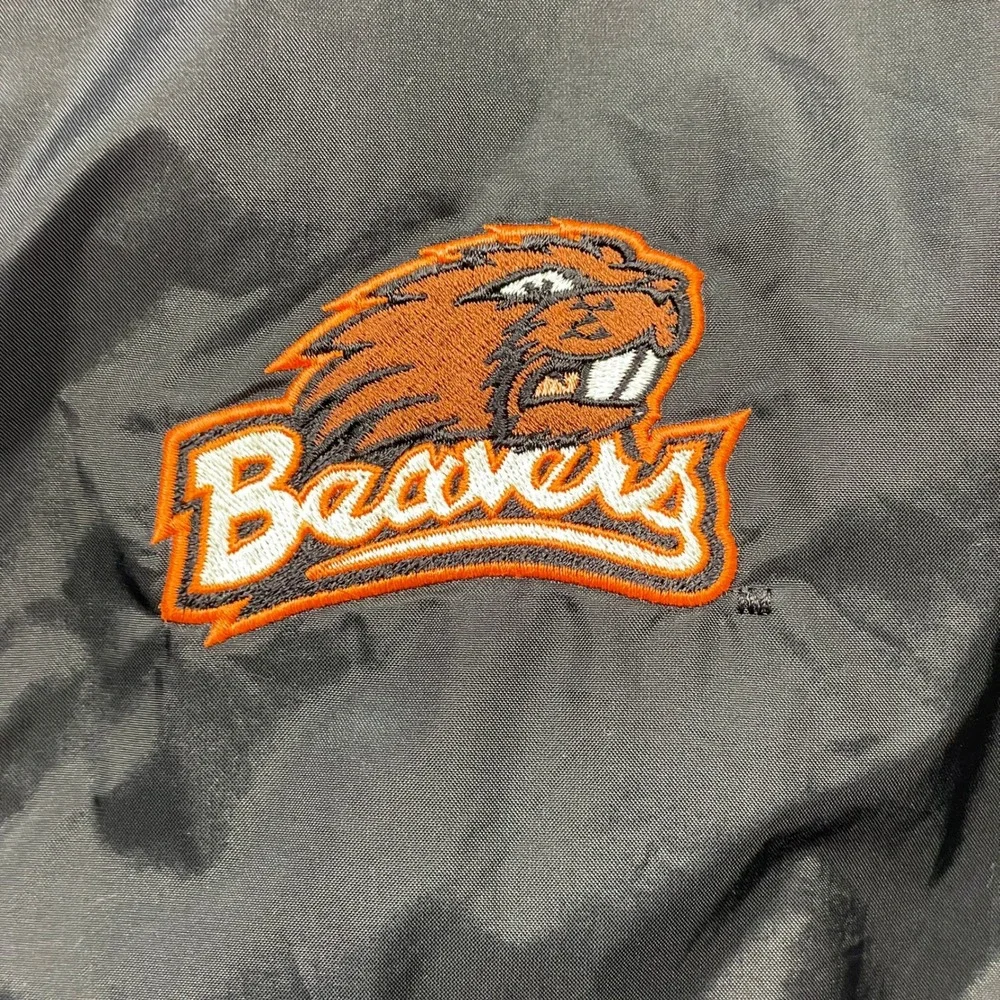 Columbia Oregon State Beavers Packable Raincoat Mens Black Orange Good Hooded L - Picture 6 of 16